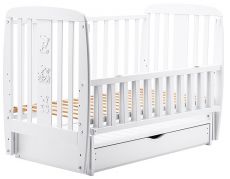 Ліжко Babyroom Друзі DDMYO-3 маятник, ящик, відкидний бік бук білий